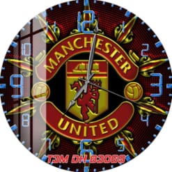 Đồng hồ treo tường tráng gương in uv manchester United FC
