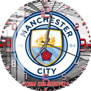 Tranh Đồng hồ treo tường Manchester city FC